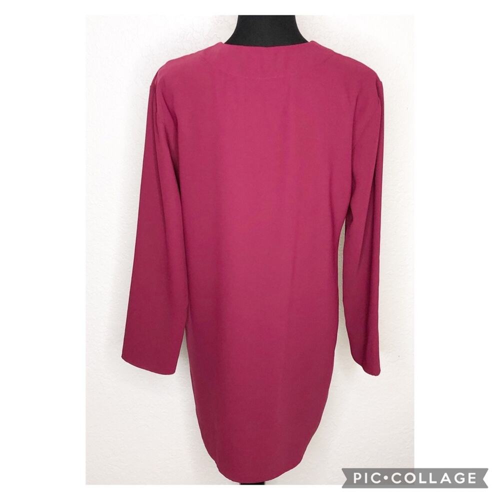 Amanda Uprichard maroon wine v neck shift dress size Medium - Picture 12 of 12